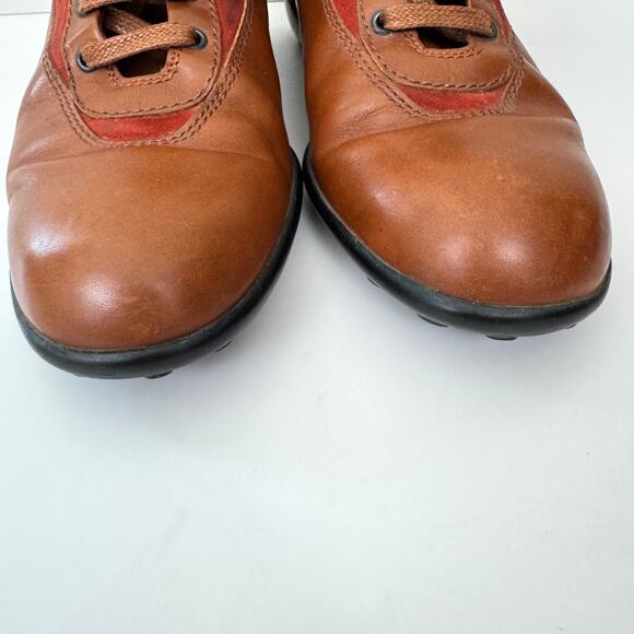 Tod's Womens Combat Boot Size 36/ 6 Leather Lace Up Neutral Biker Classic Brown - Picture 6 of 12